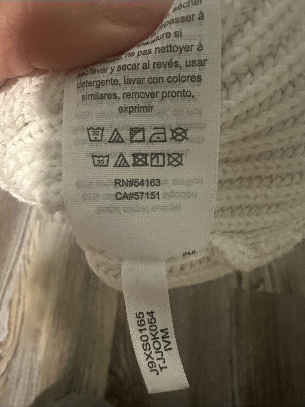 Tommy Hilfiger Cream Cable-Knit Sweater with Navy & Red Stripe Accents - Picture 4 of 5